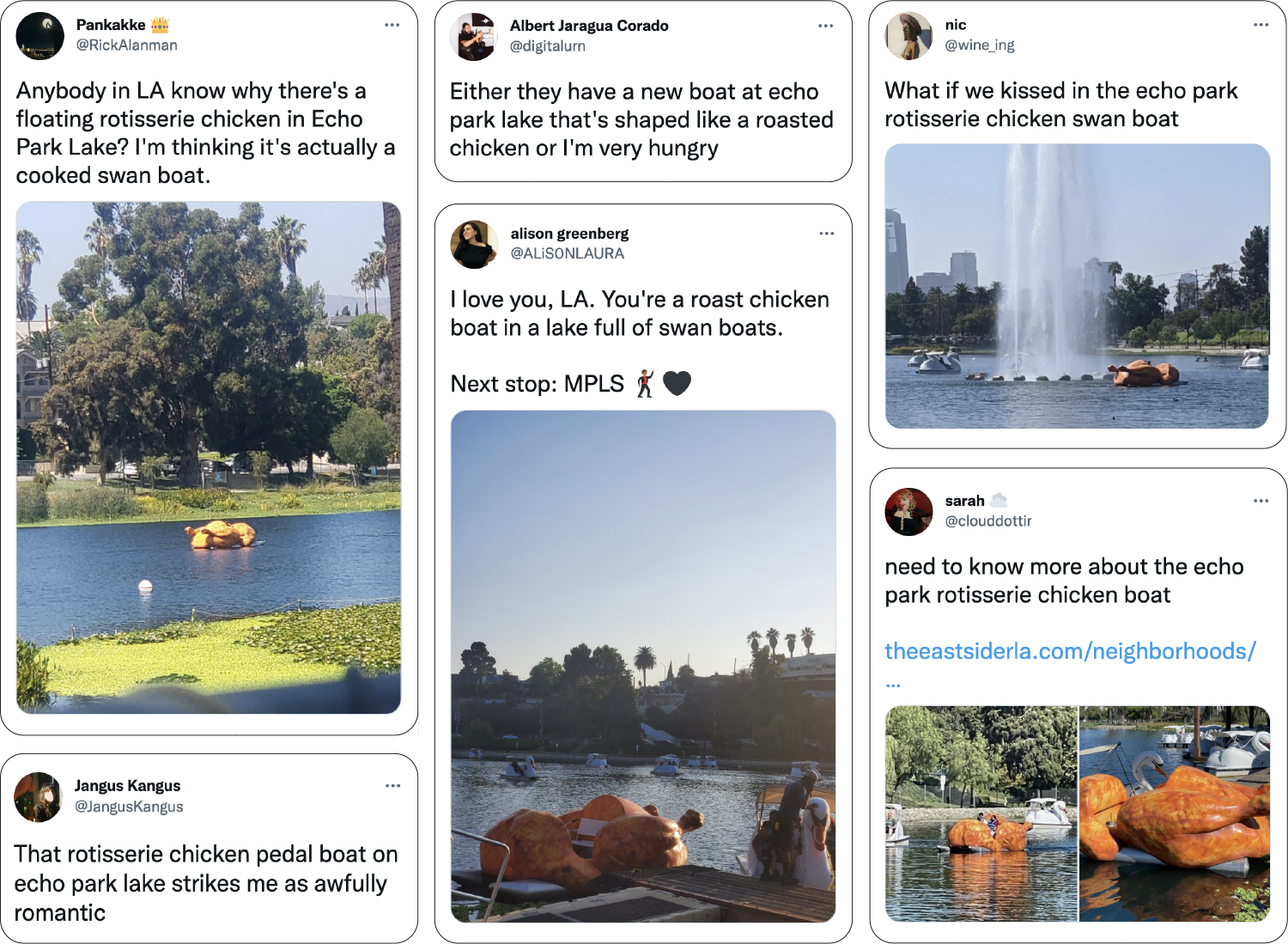 postmates rotisserie chicken paddle boat tweets